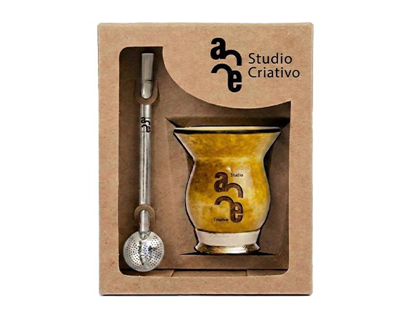 Kit Premium Cuia P� Metal + Bomba Inox